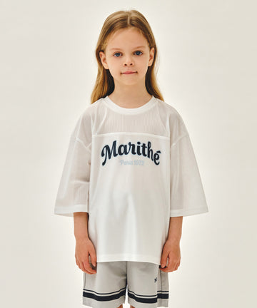 Marithé François Girbaud Kids Mesh Oversized Tee