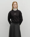 Marithé François Girbaud W Marithé Love Graphic Crop Sweatshirt Black