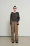 General Idea WOMAN Double Pleat Semi-Wide Slacks