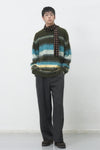 General Idea MAN Multi Stripe Hairy Pullover