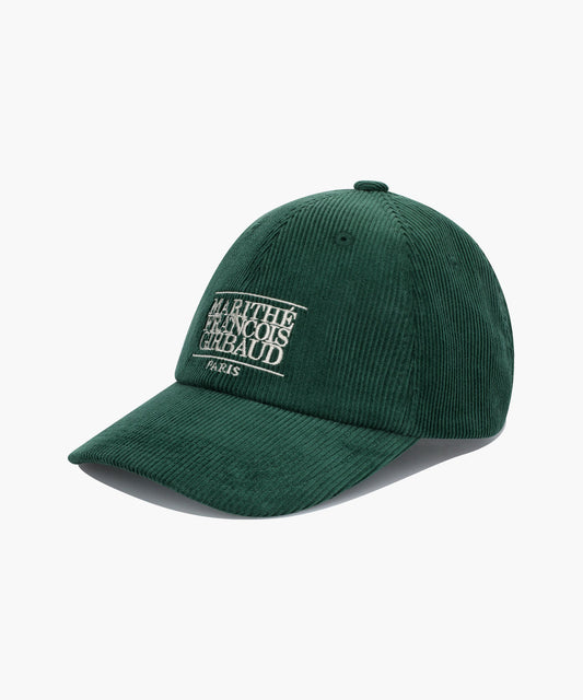 Marithé François Girbaud Kids Classic Logo Corduroy Ball Cap Green