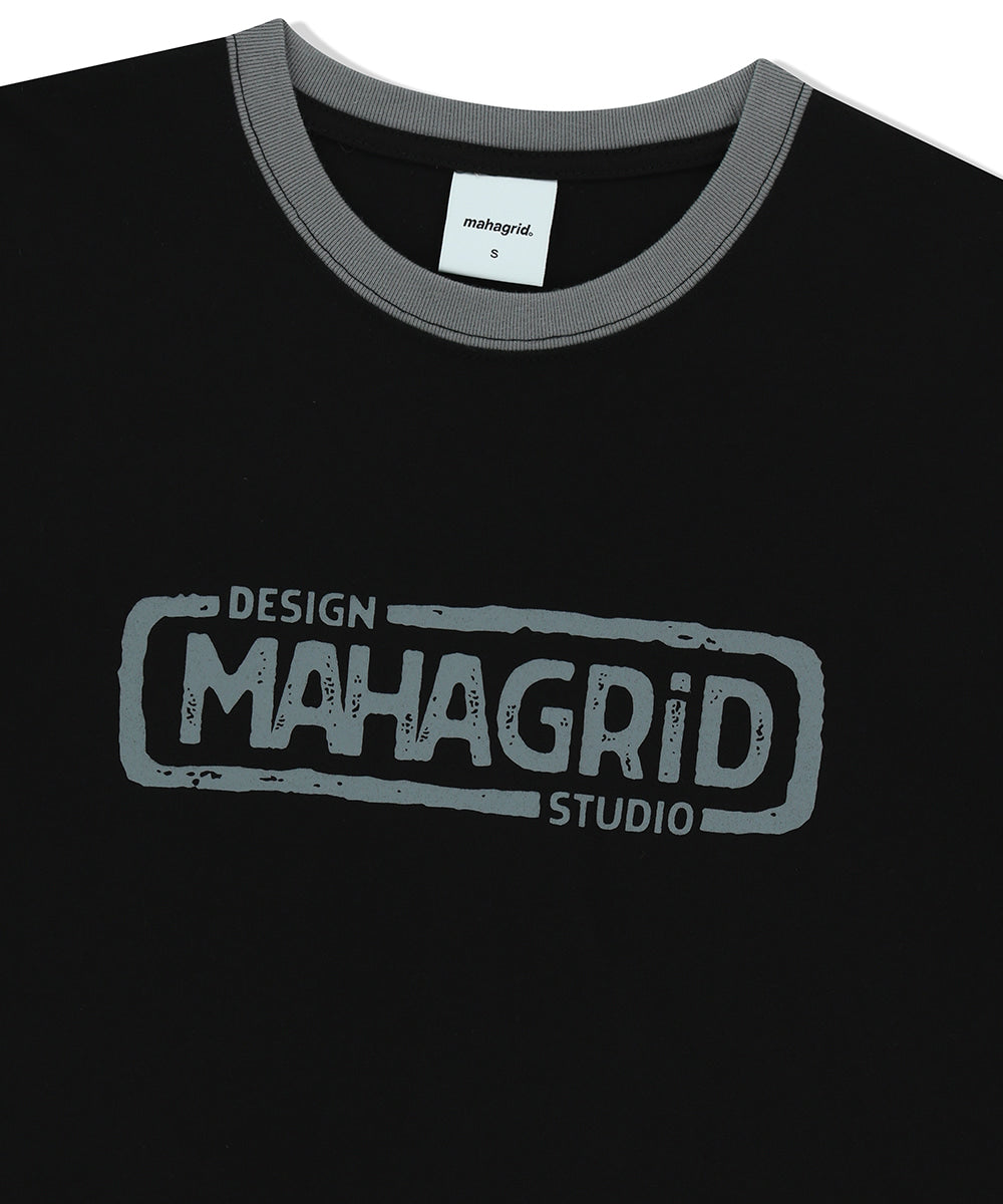 Mahagrid Banner Logo Layered Long Sleeve T-Shirt [Black]