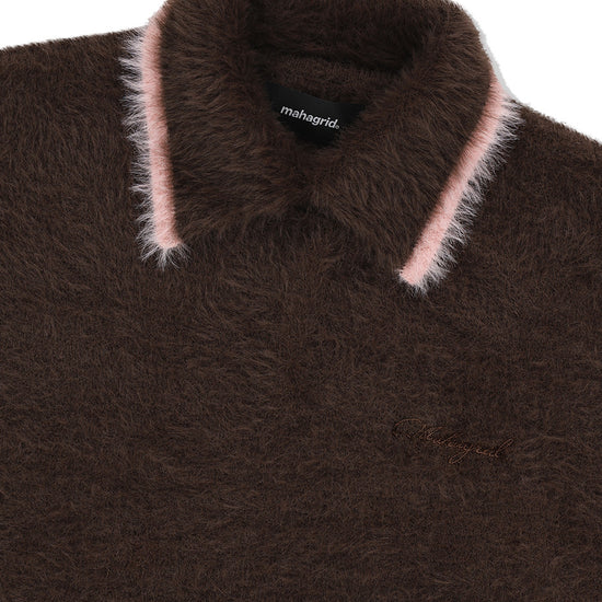 Mahagrid Hairy Collar Knit