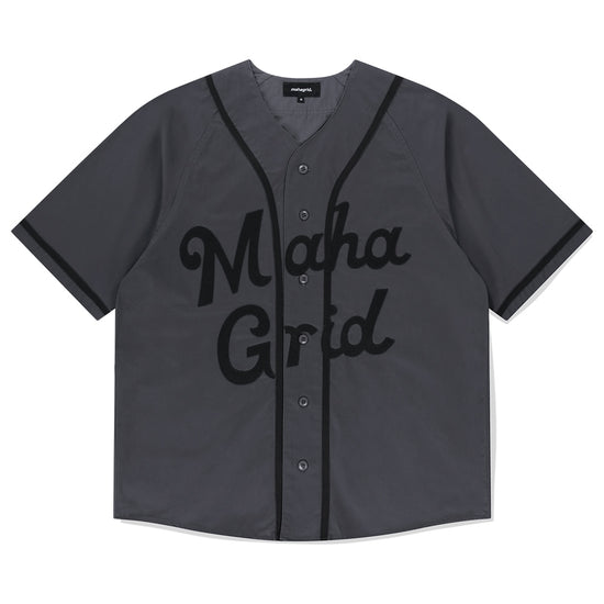 Mahagrid Serif Logo Baseball Shirt