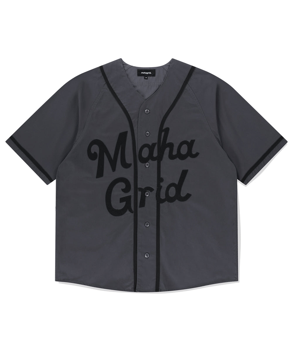 Mahagrid Serif Logo Baseball Shirt