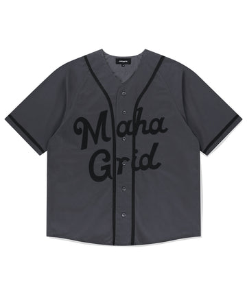Mahagrid Serif Logo Baseball Shirt