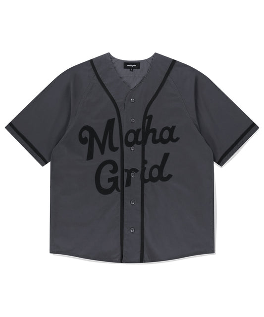 Mahagrid Serif Logo Baseball Shirt