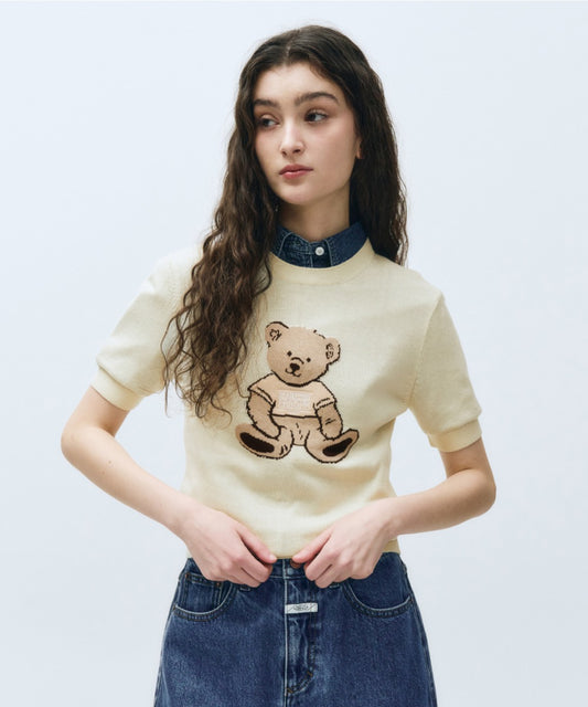 Marithé François Girbaud W Doodle Bear Half Knit