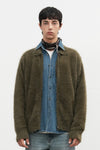 General Idea UNISEX Hairy Zip-Up Collar Cardigan