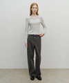 Marithé François Girbaud W Paneled Denim Pants Dark Gray