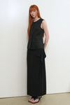 General Idea WOMAN Linen Classic Vest [BLACK]