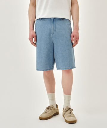 Marithé François Girbaud M Marine Denim Easy Shorts