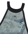 Mahagrid Denim Printed Halter Knit