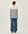 Marithé François Girbaud M HIGH STRAIGHT STRIPE DENIM PANTS BLUE