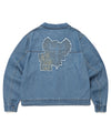 Cavish Denim Rawcut Embroidery Jacket [Blue]