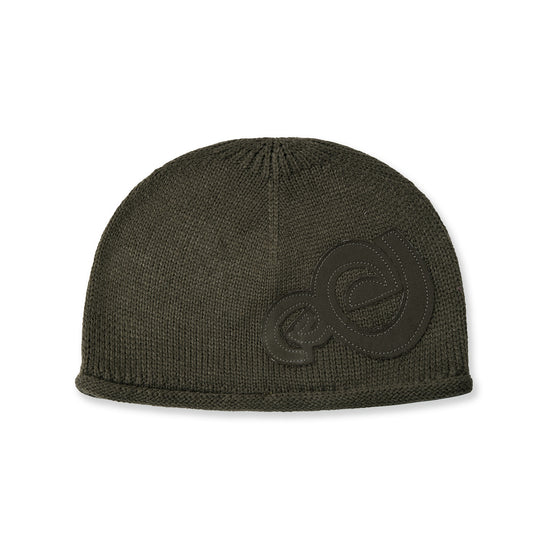 AEAE Applique Spiral Logo Beanie in Khaki