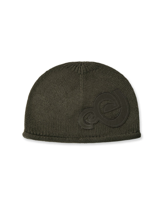 AEAE Applique Spiral Logo Beanie in Khaki