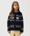 Marithé François Girbaud Enfant Bear Graphic Knit Cardigan