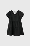 General Idea WOMAN Wrinkle Volume Puff One-Piece [BLACK]