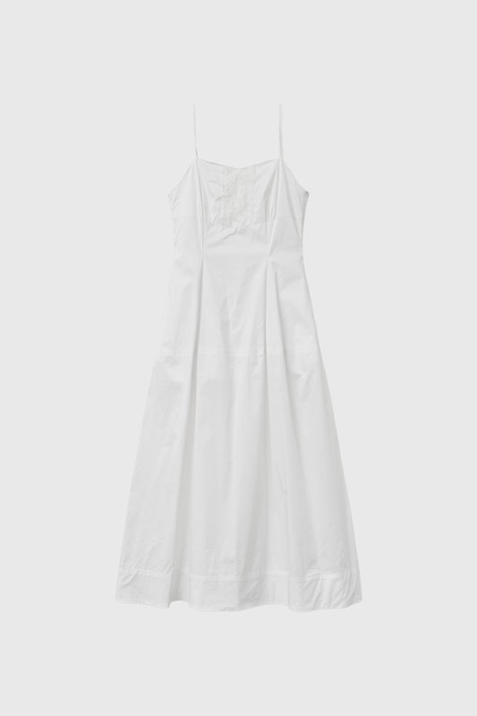 General Idea [LUPITA PICK] WOMAN LACE SLEEVELESS LONG DRESS [WHITE]