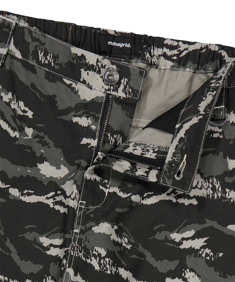 Mahagrid Tiger Camo Wide Pants [Khaki]