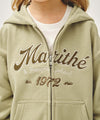 Marithé François Girbaud Kids Applique Logo Hoodie Zip-Up
