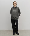 Marithé François Girbaud Classic Logo Embroidery Hoodie (Brushed) Charcoal
