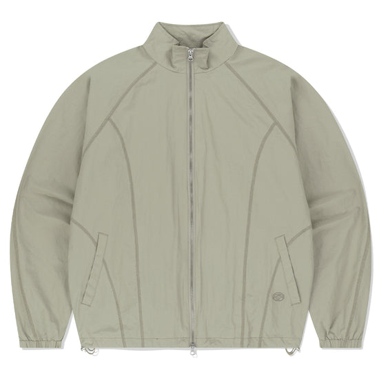 Mahagrid Cover Stitch Nylon Track Jacket [Beige]