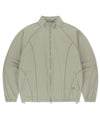 Mahagrid Cover Stitch Nylon Track Jacket [Beige]