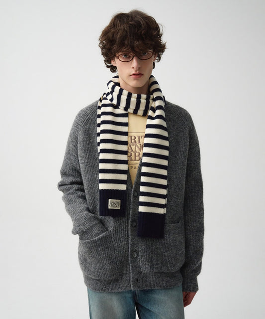 Marithé François Girbaud Hairy Overfit V Neck Cardigan