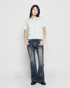 ADLV WOMAN BASIC SHORT SLEEVE COLLAR KNIT