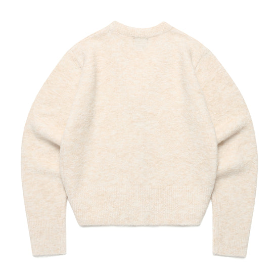 Cavish W Two Tone Boucle Cardigan in Ivory