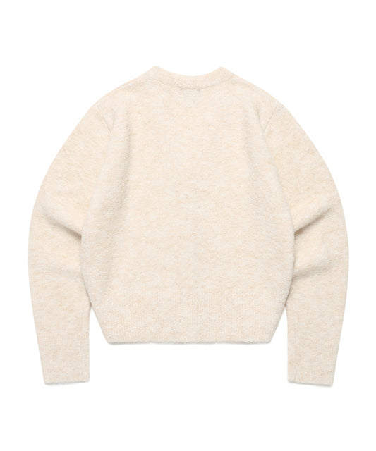 Cavish W Two Tone Boucle Cardigan in Ivory