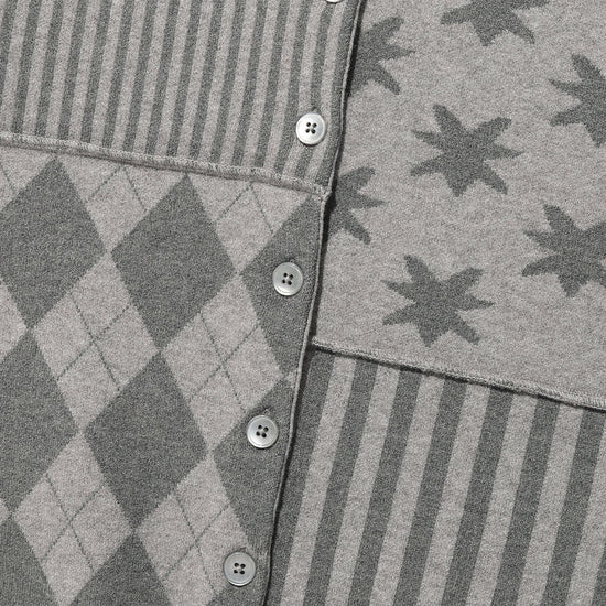 Nice Ghost Club Patchwork Knit Cardigan
