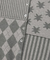 Nice Ghost Club Patchwork Knit Cardigan