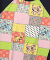 Nice Ghost Club Patchwork Quilted Printed 3/4 Sleeve Tee