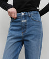 Marithé François Girbaud W HIGH STRAIGHT DENIM PANTS