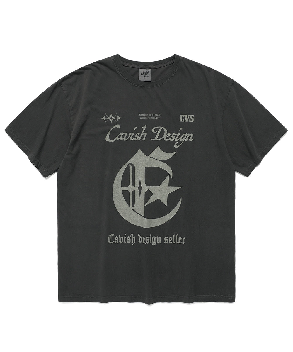 Cavish PIGMENT CENTURY SS TEE [CHARCOAL]