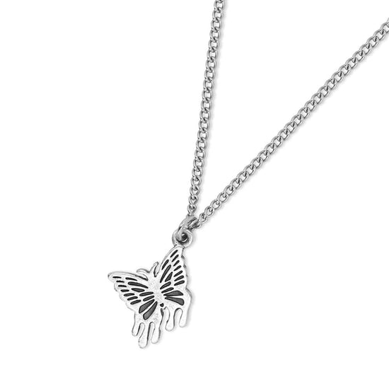 Mahagrid Melting Butterfly Necklace [Silver]