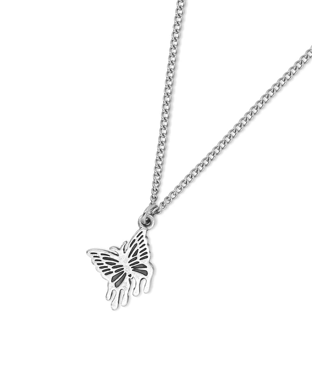 Mahagrid Melting Butterfly Necklace [Silver]