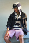 General Idea UNISEX Open Button Stripe Hoodie