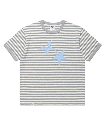 Cavish Striped Twin Star Ringer Short Sleeve Tee