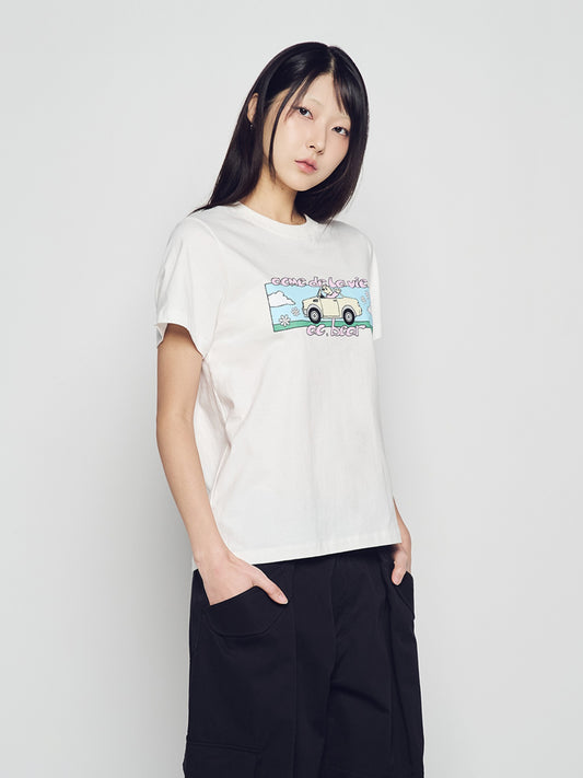 ADLV Woman Happy Driver Short Sleeve T-Shirt