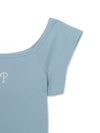 MLB Women's Basic Off Shoulder Shirring Ribbed Dress