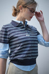 General Idea WOMAN Stripe Collar Half Knit