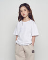 ADLV Kids Two Tone Logo Lettering Short Sleeve T-Shirt