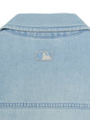 MLB Basic Small Logo Summer Tencel Short Sleeve Denim Shirt