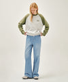 Marithé François Girbaud SMALL CLASSIC LOGO COLOR BLOCK SWEATSHIRT charcoal