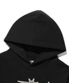 Nice Ghost Club 3Stars Hate Applique Hoodie [Black]