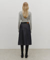 Marithé François Girbaud W A-Line Denim Midi Skirt